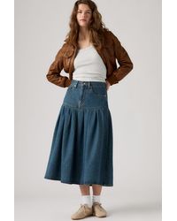 Levi's - Yoked Pleated Skirt - Lyst