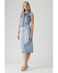 Levi's - High Rise Back Slit Skirt - Lyst