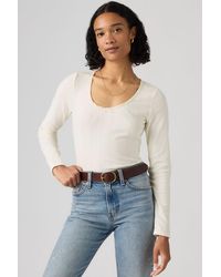 Levi's - Dry Goods Pointelle Lace Long Sleeve Top - Lyst