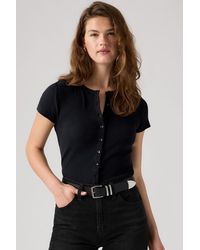 Levi's - Rory Button Short Sleeve Top - Lyst