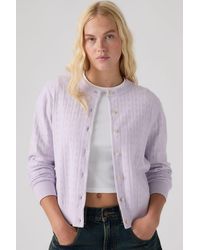 Levi's - Supersoft Pointelle Crewneck Cardigan - Lyst