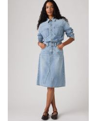 Levi's - Long Sleeve A Line Western Dress - Lyst