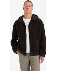 Levi's - Hooded Sherpa Zip Up Sweatshirt - Lyst