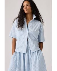 Levi's - Novelty Harlie Short Sleeve Cropped Shirt - Lyst