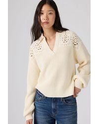 Levi's - Bianca Crochet Polo Sweater - Lyst