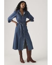 Levi's - Journey Lightweight Maxi Jurk Met Lange Mouwen - Lyst