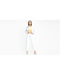 Levi's Ribcage Wide Leg Jeans Azul - Blanco