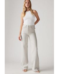 Levi's - Ribcage Wide Leg Linnen Broek - Lyst