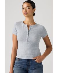 Levi's - Dry Goods Pointelle Short Sleeve Henley - Lyst