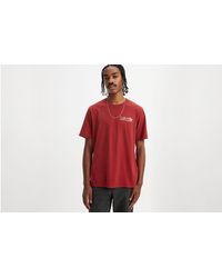 Levi's - T shirt graphique relaxed rouge / zigzag headline garment dye sun dried tomato - Lyst