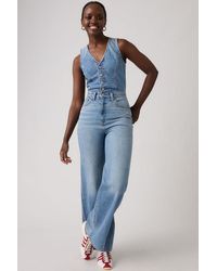 Levi's - Denim Wide Leg Lightweight Jumpsuit - Lyst