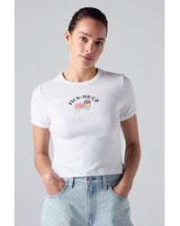 Levi's - Hayes Cropped T Shirt Met Print - Lyst