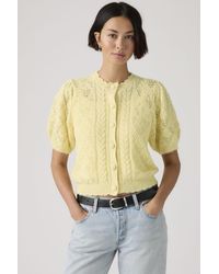 Levi's - Pauline Pointelle Short Sleeve Cardigan - Lyst