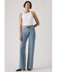 Levi's - Ribcage Wide Leg Belted Jeans - Lyst