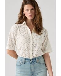 Levi's - Harlie Short Sleeve Lace Shirt - Lyst