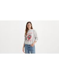 Levi's - Signature sweatshirt mit rundhalsausschnitt und grafik - Lyst
