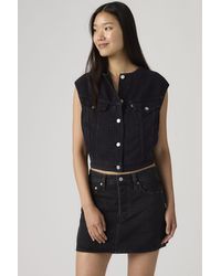 Levi's - Collarless Shrunken '90S Lightweight Trucker Bodywarmer - Lyst