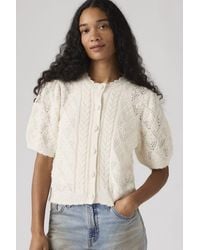 Levi's - Pauline Pointelle Short Sleeve Cardigan - Lyst