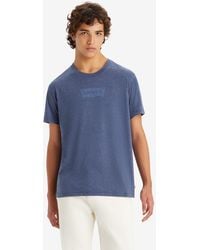 Levi's - T shirt graphique classique bleu / core batwing naval academy tri blend - Lyst