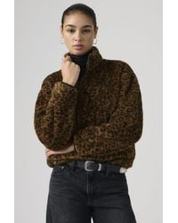 Levi's - Gemma Sherpa 1/4 Zip Sweatshirt - Lyst