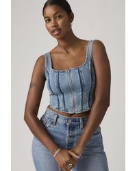 Levi's - Seamed Zip Bustier Top - Lyst