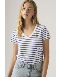 Levi's - Perfect T Shirt Met V Hals - Lyst