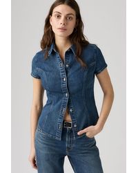 Levi's - Short Sleeve Shaped Denim Shirt - Lyst