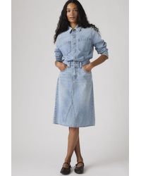 Levi's - Long Sleeve A Line Western Dress - Lyst