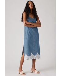 Levi's - 90s Denim Sleeveless V-neck Slip Dress - Lyst