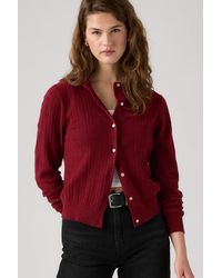 Levi's - Supersoft Pointelle Crewneck Cardigan - Lyst