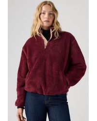 Levi's - Gemma Sherpa 1/4 Zip Sweatshirt - Lyst