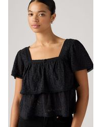 Levi's - Dom Short Sleeve Lace Blouse - Lyst