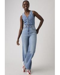 Levi's - Denim Wide Leg Lightweight Jumpsuit - Lyst