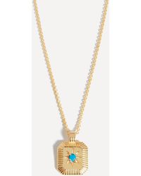 Missoma - 18ct Gold-plated Vermeil Silver Engravable December Birthstone Star Ridge Pendant Necklace - Lyst