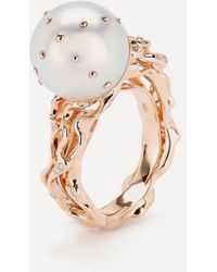 Bibi Van Der Velden - 18Ct Jellyfish Pearl And Diamond Ring - Lyst