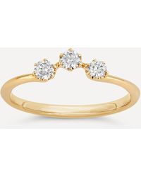 Dinny Hall - Recycled Gold Mini Curve Diamond Pinky Ring - Lyst