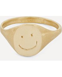 Seb Brown - 9ct Gold Happy Face Signet Ring 4 - Lyst