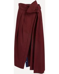 Dries Van Noten - Women's Cotton Poplin Bow Wrap-skirt 12 - Lyst