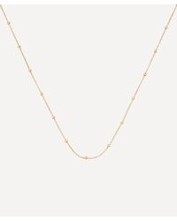 Monica Vinader - Gold Plated Vermeil Silver Long Fine Beaded Chain Necklace One Size - Lyst