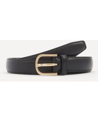 Totême - Women's Slim Black Leather Trouser Belt 70 - Lyst