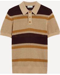 Dries Van Noten - Mens Open-knit Striped Polo Shirt - Lyst