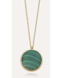 Astley Clarke - 18Ct Plated Vermeil Stilla Malachite Locket Necklace - Lyst