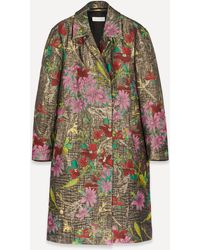 Dries Van Noten Floral Jacquard Coat - Multicolour