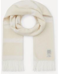 TOTEME - Monogram Jacquard Wool Fringed Scarf - Lyst