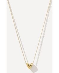 Otiumberg - 14Ct-Plated Vermeil Roscida Heart Pendant Necklace - Lyst