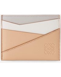 Loewe - Puzzle Plain Ghost Leather Cardholder - Lyst