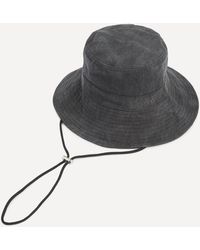Ganni - Women's Black Denim Bucket Hat One Size - Lyst