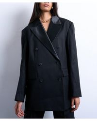 TOPSHOP - Six-Button Double-Breasted Tuxedo Blazer - Lyst