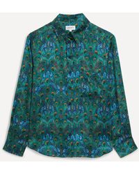 Liberty - Women's Peacock Manor Relaxed Silk Shirt Xl - Lyst