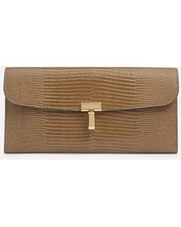 TOTEME - T-Lock Lizard-Effect Leather Wallet - Lyst